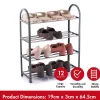 Etagère à chaussure 4 niveaux Herzberg HG04500