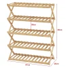 Etagère à chaussures pliable Fitzbek bambou 89 x 67 x 26 cm naturel en.casa