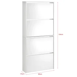 Etagère à Chaussures Vogar Miroir 134 x 63 x 17 cm Banc en.casa