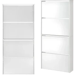Etagère à Chaussures Vogar Miroir 134 x 63 x 17 cm Banc en.casa