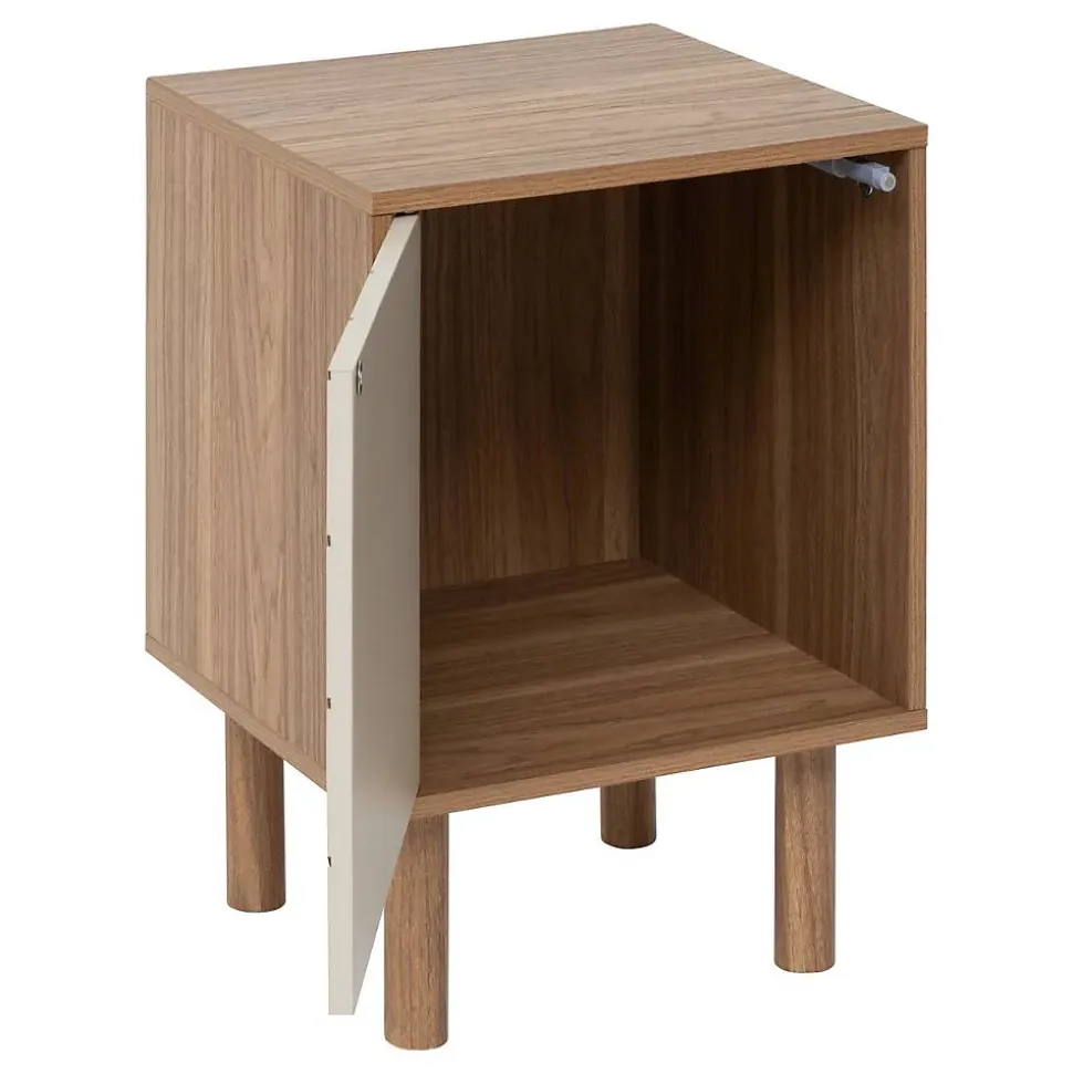Etagère 1 porte Mix'N'Match bois et motif rayé - Marron- 5five