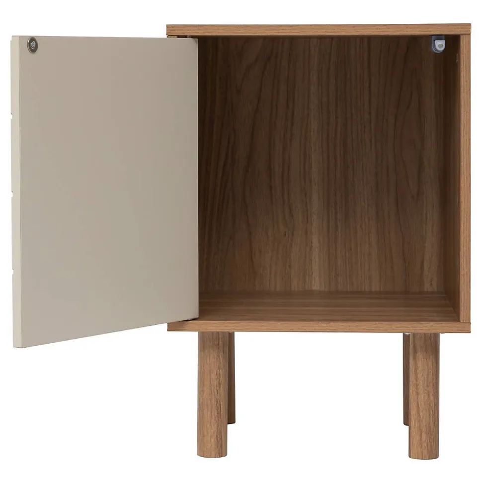 Etagère 1 porte Mix'N'Match bois et motif rayé - Marron- 5five
