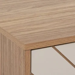 Etagère 1 porte Mix'N'Match bois et motif rayé - Marron- 5five