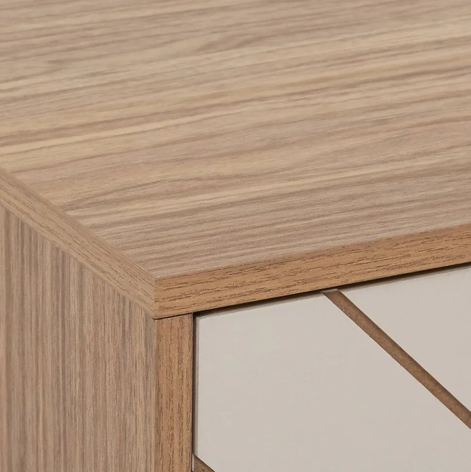 Etagère 1 porte Mix'N'Match bois et motif rayé - Marron- 5five