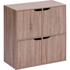 Etagère 4 portes Mix'n Door bois clair - Beige- 5five
