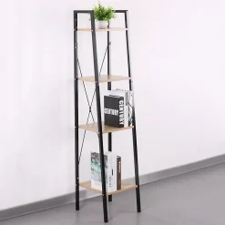 Etagère 4 tablettes en bois et métal Savannah 34 cm