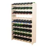 Etagère à Vin En Bois Brut Stockage 63 Bouteilles /