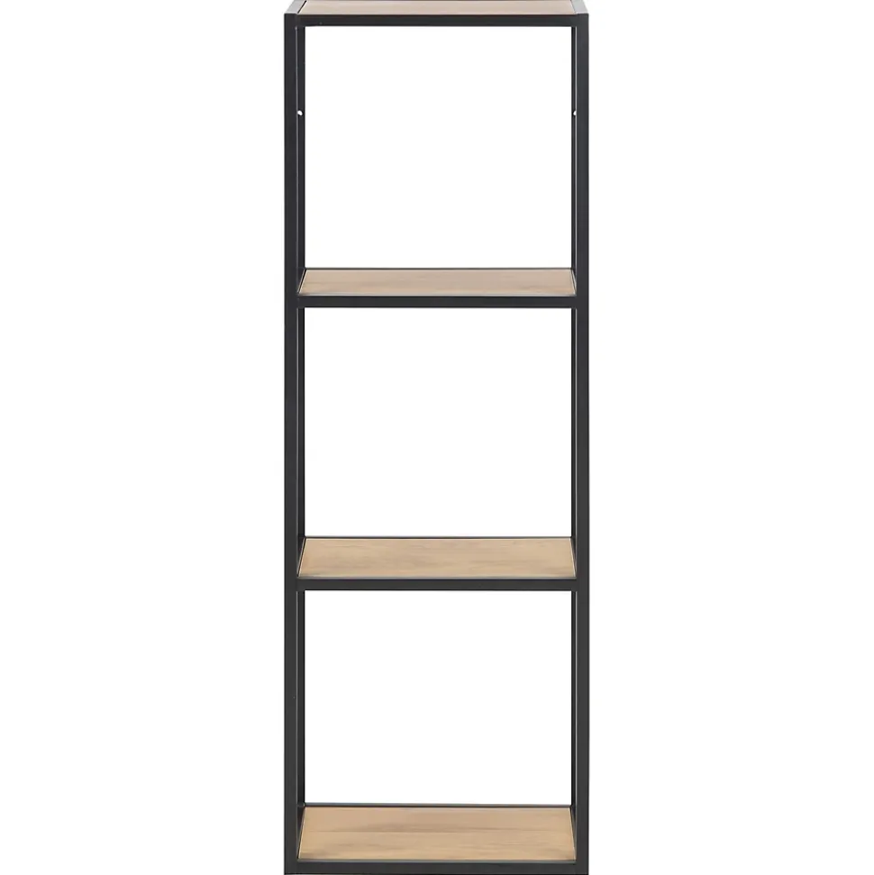 Etagère ajourée sur 3 niveaux en MDF et métal