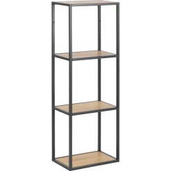 Etagère ajourée sur 3 niveaux en MDF et métal