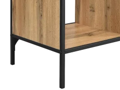 Etagère avec 9 niches en MDF et acier - Naturel et Noir - LEMAVIA