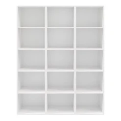 Etagère bibliothèque blanche GoodHome Atomia H. 187,5 x L. 150 x P. 35 cm