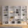 Etagère bibliothèque blanche GoodHome Pecan H. 220 x l. 73,8 x P. 29,4 cm