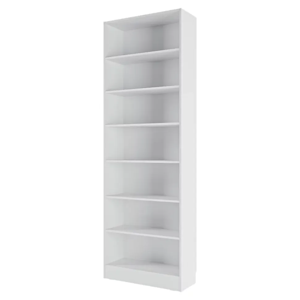 Etagère bibliothèque blanche GoodHome Pecan H. 220 x l. 73,8 x P. 29,4 cm