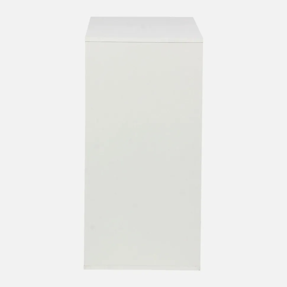 Etagère. bibliothèque. module de rangement décor bois blanc 2 étagères L 70 x P 35 x H 70cm - Kompo