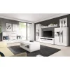 Etagère BREDA 180 cm Blanc mat et brillant Design moderne et fonctionnel