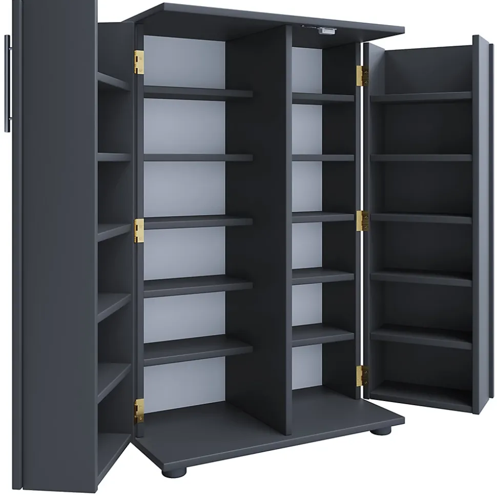 Etagère CD/DVD média Engalo H. 93 x L. 60 x P. 31 cm Anthracite
