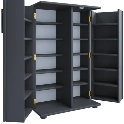 Etagère CD/DVD média Engalo H. 93 x L. 60 x P. 31 cm Anthracite