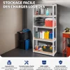 Etagère charge lourde d'angle plateau en acier 180x75x30 cm