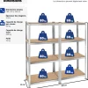 Etagère charge lourde d'angle plateau en acier 160x160x40 cm