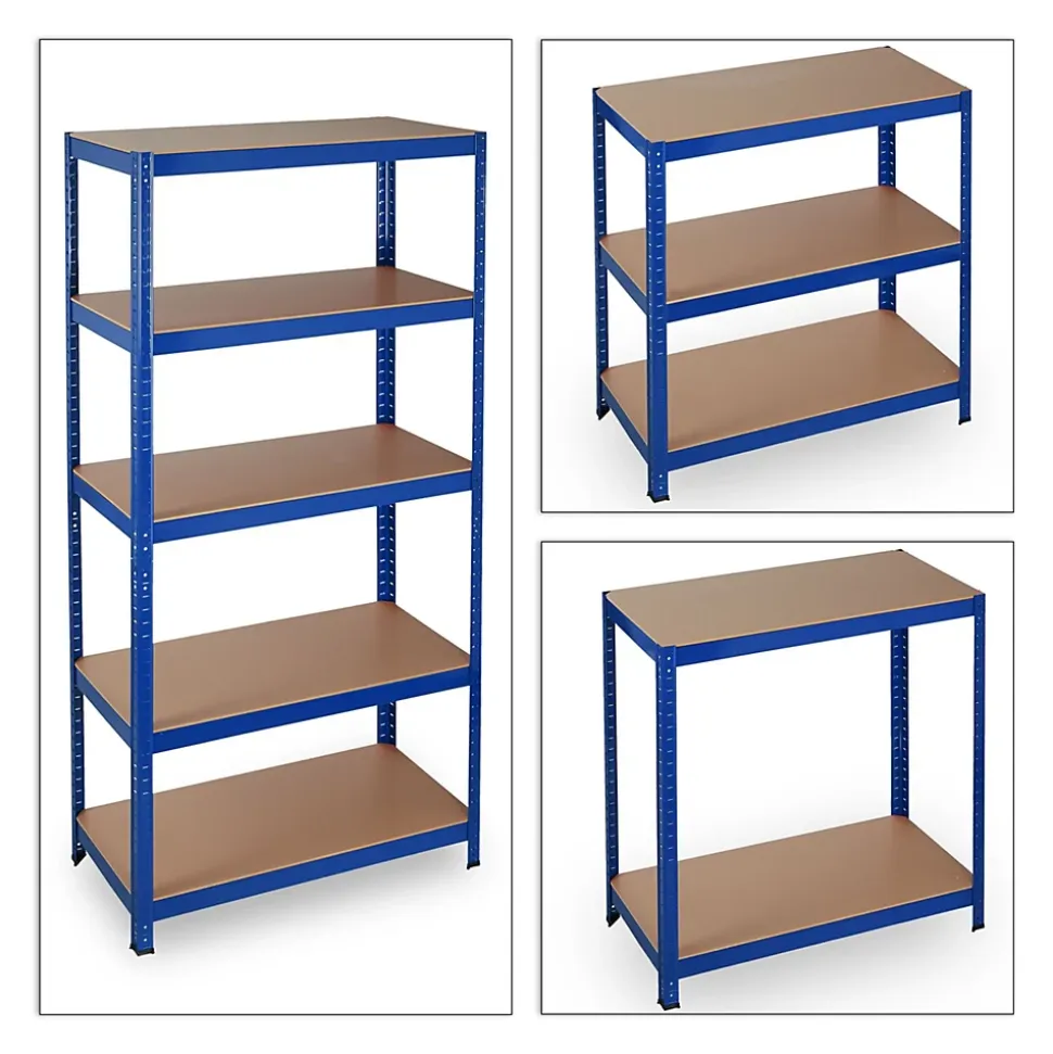 etagère charge lourde meuble de rangement bleu Helloshop26