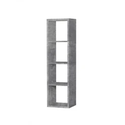Etagère colonne 4 casiers décor béton - CLASSICO