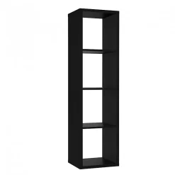 Etagère colonne 4 casiers noir mat - CLASSICO