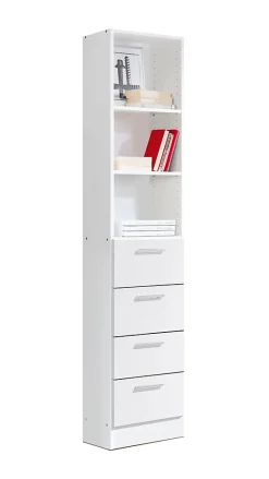 Etagère coloris Blanc - longueur 42 x profondeur 35 x hauteur 186 cm