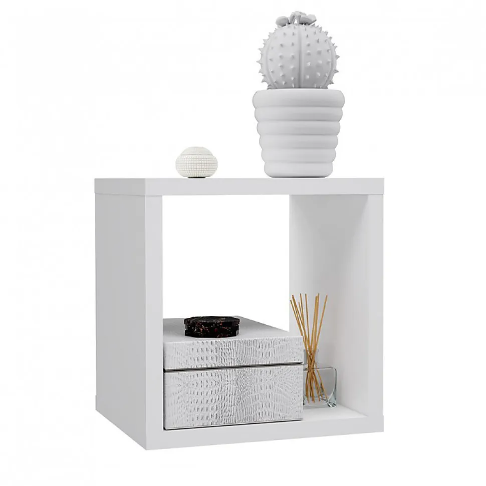 Etagère cube 1 casier blanc mat - CLASSICO