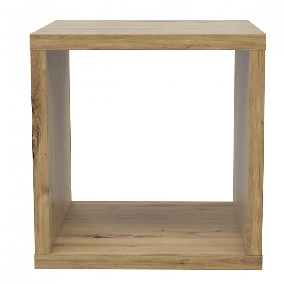 Etagère cube 1 casier décor bois rustique texturé - CLASSICO