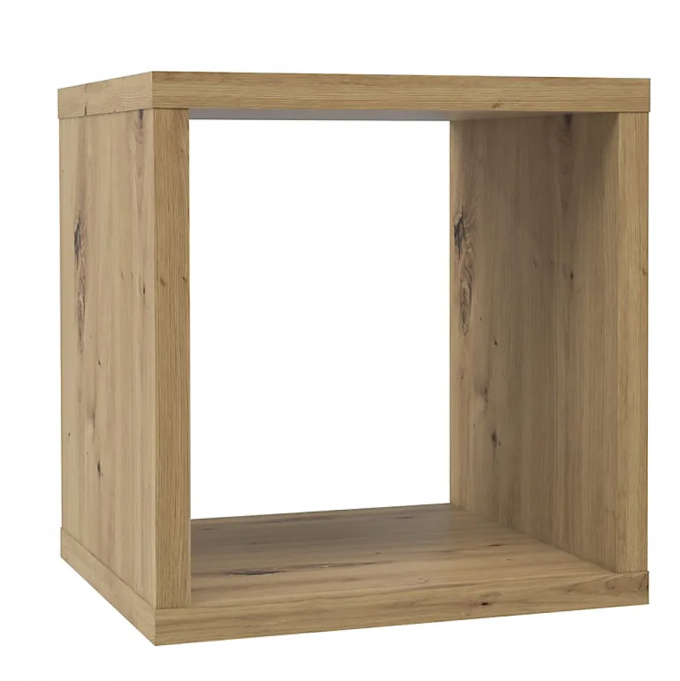 Etagère cube 1 casier décor bois rustique texturé - CLASSICO