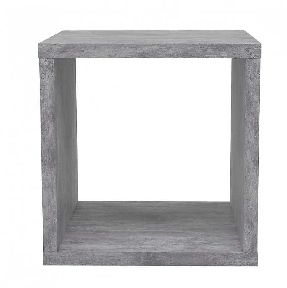 Etagère cube 1 casier décor béton gris - CLASSICO