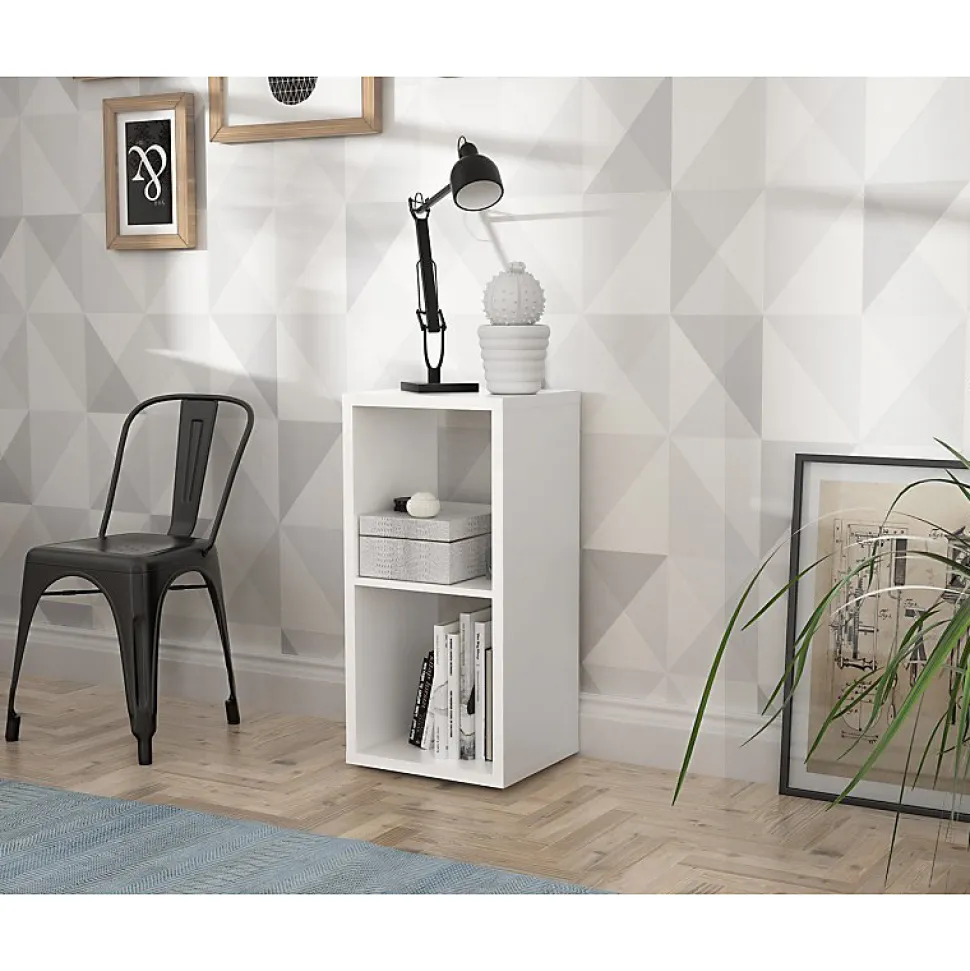Etagère cube 2 casiers blanc mat - CLASSICO