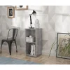 Etagère cube 2 casiers décor béton gris - CLASSICO