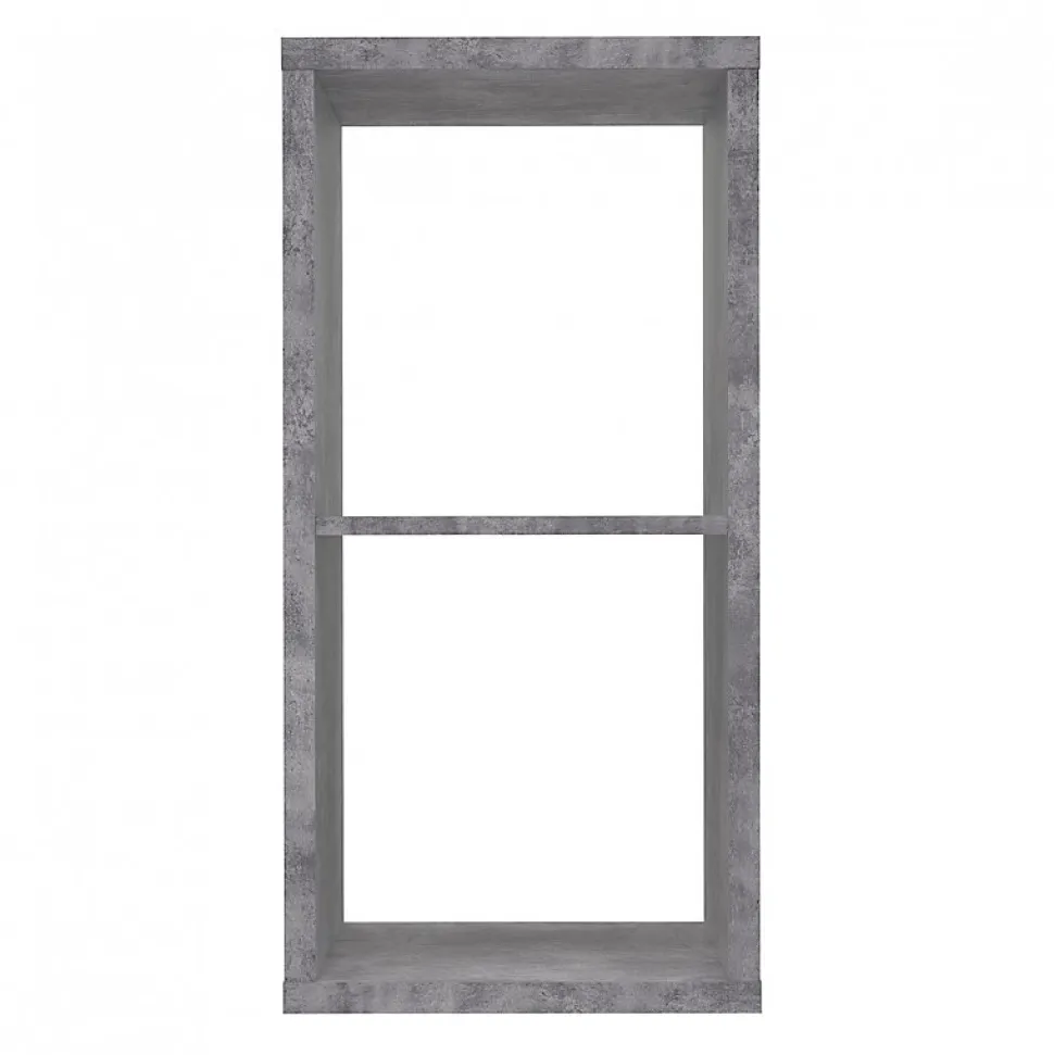 Etagère cube 2 casiers décor béton gris - CLASSICO