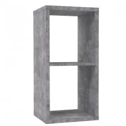 Etagère cube 2 casiers décor béton gris - CLASSICO