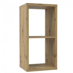 Etagère cube 2 casiers décor bois rustique texturé - CLASSICO