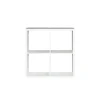 Etagère cube 4 casiers décor blanc - Classico