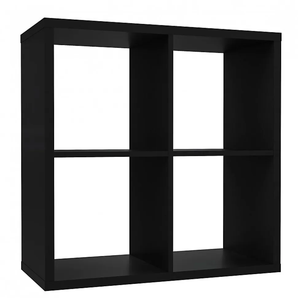 Etagère cube 4 casiers noir mat - CLASSICO
