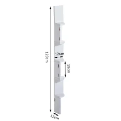 Etagère d'angle design contemporain zig zag 5 niveaux