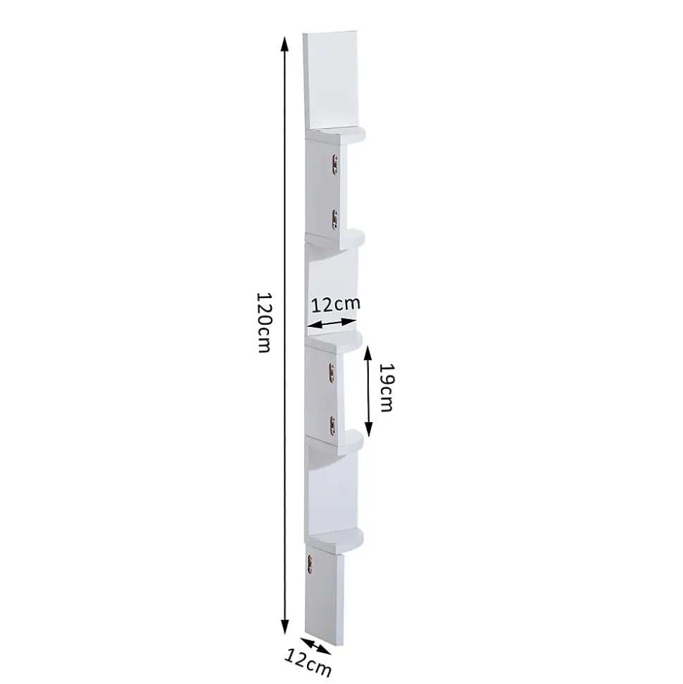 Etagère d'angle design contemporain zig zag 5 niveaux