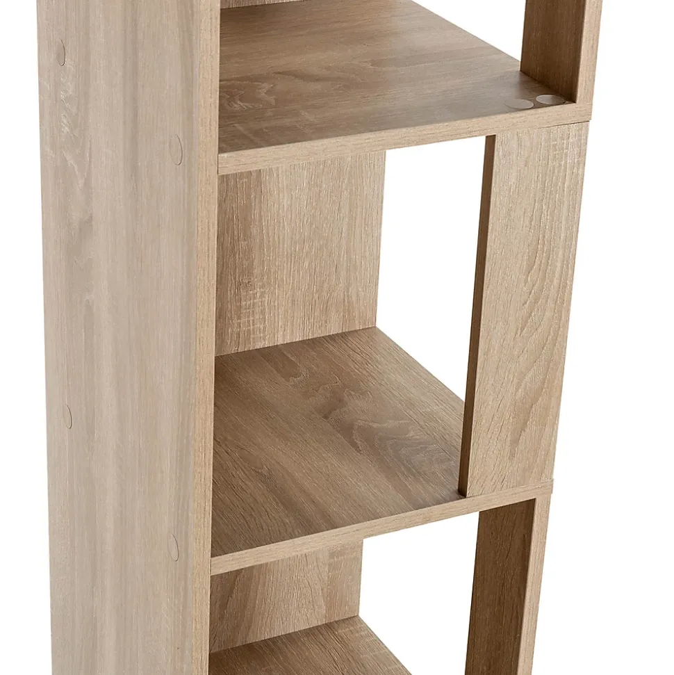 Etagère d'angle Fiyi 5 trous couleur chêne