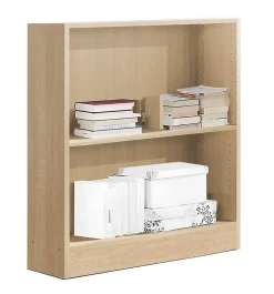 Etagère de 2 tablettes coloris Chêne Cambrian - longueur 82 x profondeur 33 x hauteur 90 cm