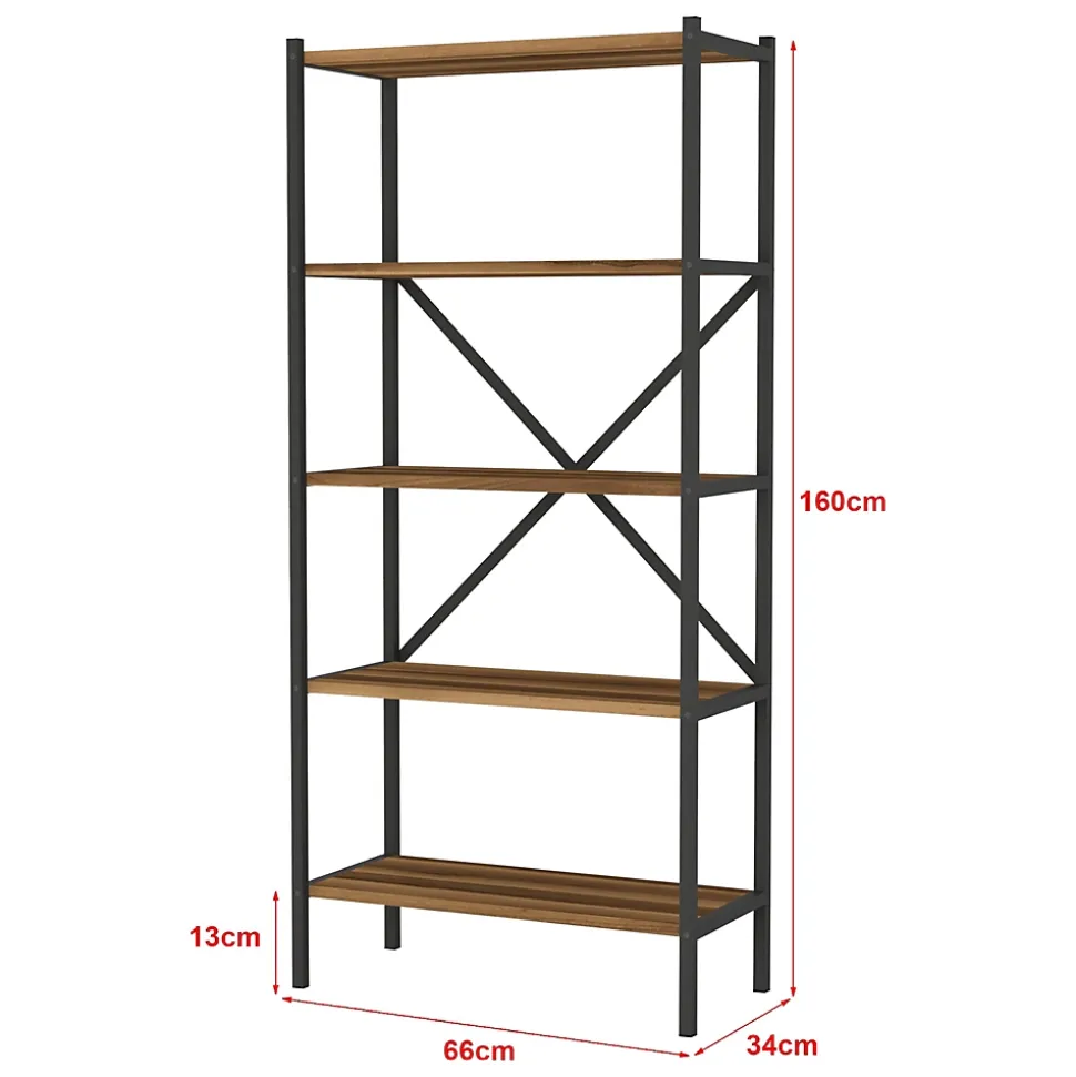 etagère de cuisine à 5 niveaux marron Helloshop26