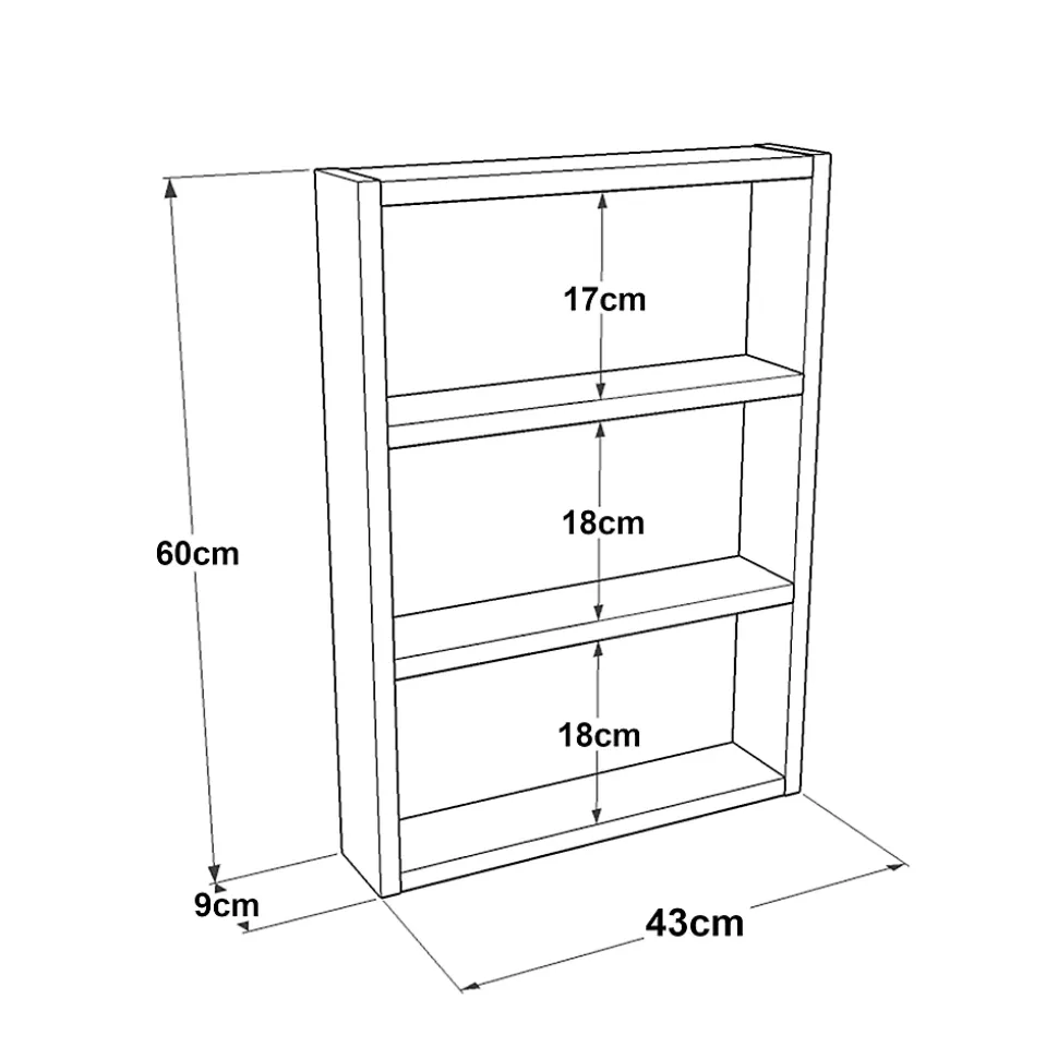 etagère de cuisine 3 niveaux 60 Helloshop26