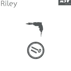 Etagère de douche 2 niveaux à fixer RILEY Chromé MSV