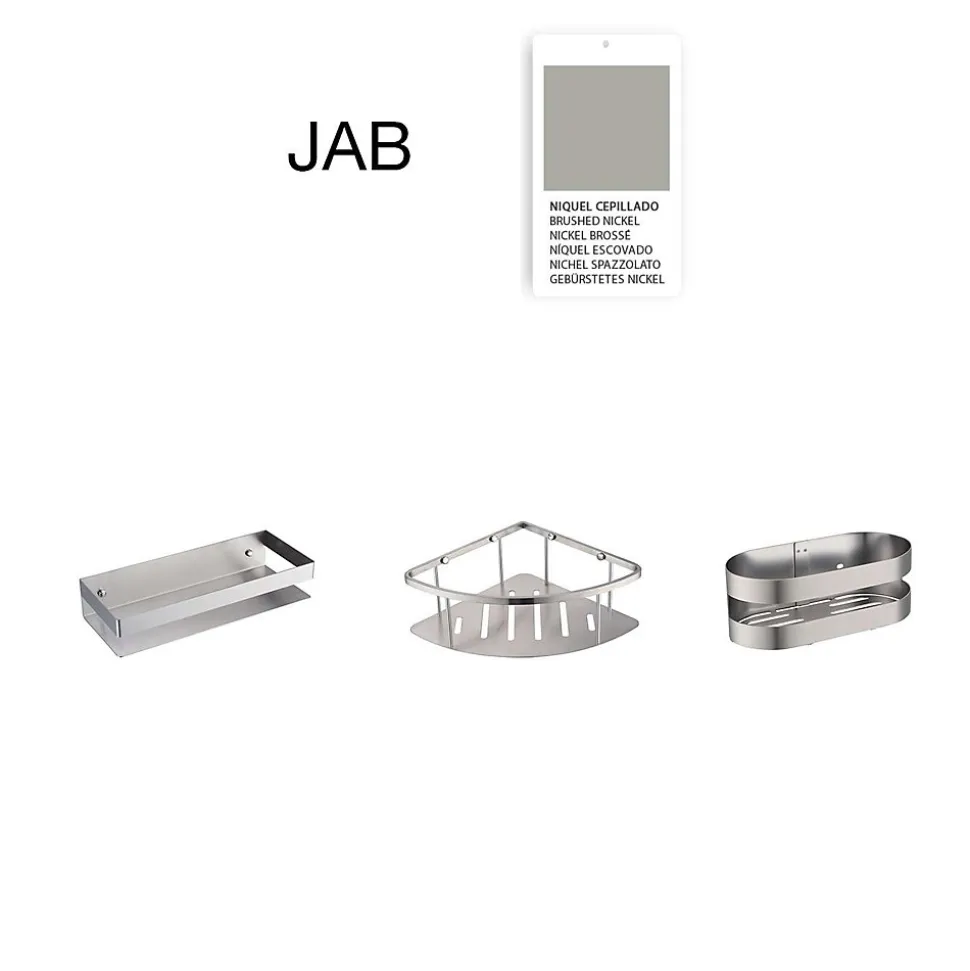 Etagère de douche d'angle nickel brossé Inox S304 SKY BATH