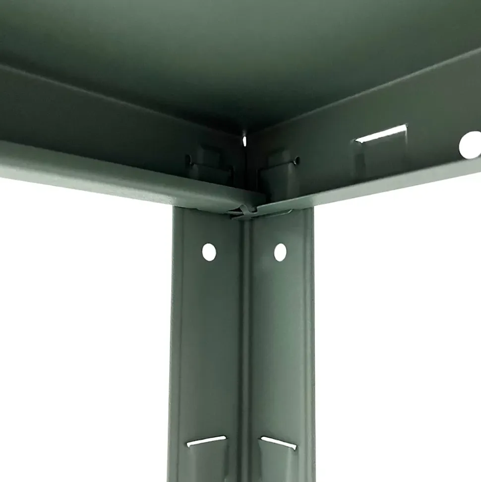 Etagère de garage en acier vert l. 100 x H. 180 x P. 40 cm Schulte Regalwelt Powermax