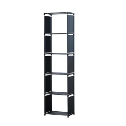 Etagère de rangement à 5 niveaux Gris Herzberg HG03619-BLK