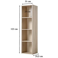 Etagère de Rangement 4 Cases - H122 cm