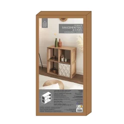 Etagère de rangement 4 cases Bali en cannage